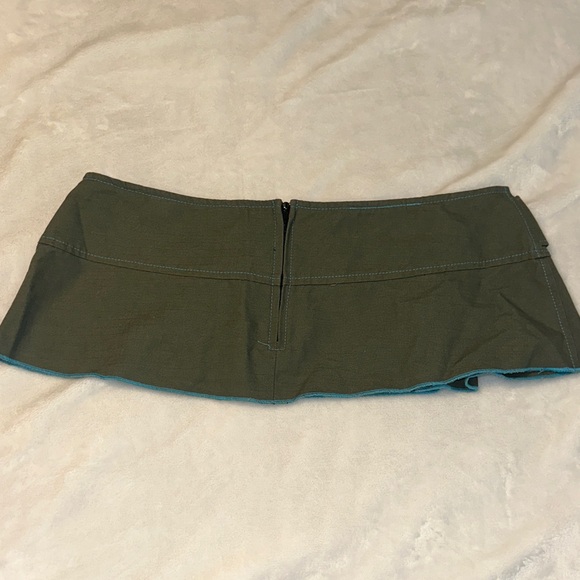 Olive Green Women's Waist Belt with Silver-Tone Buckle - Picture 5 of 6